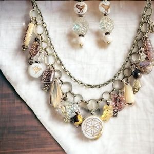 Vintage Style Statement Necklace, Birthday Gift for Best Friend, Boho Necklace